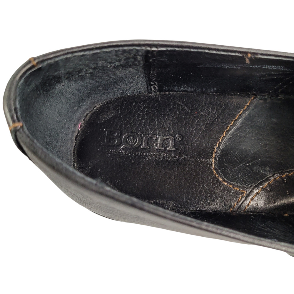 Born size 10 black leather work clogs nursing walking - Picture 9 of 9
